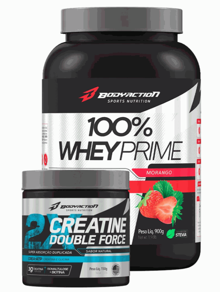 Combo Whey Protein + Creatina + BCAA - Growth Supplements